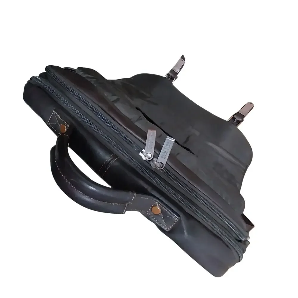 KENNETH COLE REACTION! ESPRESSO BROWN GENUINE LEATHER LAPTOP, BRIEFCASE, BAG! - Picture 10 of 13